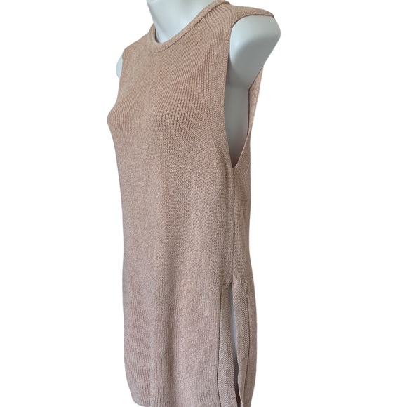 Aritzia Wilfred Palmier Slit Sides Sleeveless Knit Sweater Size Medium - Picture 5 of 8